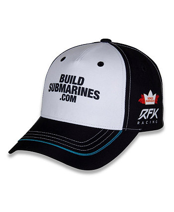 Бейсболка Checkered Flag Sports White/Black Brad Keselowski BuildSubmarines.com Uniform Adjustable Hat Checkered Flag Sports