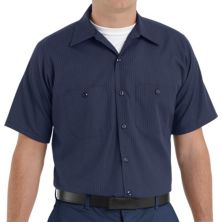 Мужская рабочая рубашка классического кроя в полоску Durastripe® на пуговицах Red Kap Red Kap