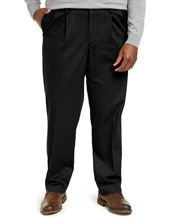 Мужские большие и высокие подписи Lux Cotton Classic Fit Плиссированные эластичные брюки цвета хаки Dockers
