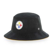 Мужская черная панама с толстым шнуром '47 Pittsburgh Steelers Unbranded