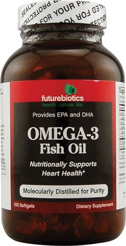 Omega-3 Fish Oil - 100 капсул - FutureBiotics FutureBiotics