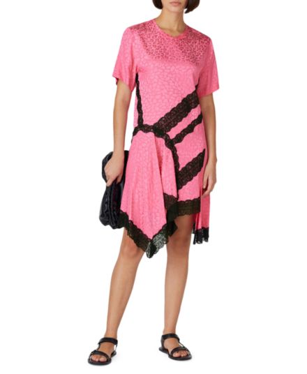 Асимметричное платье с леопардовым принтом Koché Collective