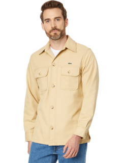 Long Sleeve Overshirt Fit Button-Down Shirt w/ Two Front Pockets Lacoste
