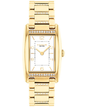 Women's Reese Gold-Tone Stainless Steel Crystal Watch 24mm COACH