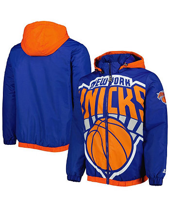 Мужская синяя куртка с капюшоном New York Knicks The Triple Double с молнией во всю длину Starter