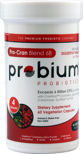 Probium Probiotics Pro-Cran Blend 6B — 6 миллиардов КОЕ — 60 вегетарианских капсул Probium