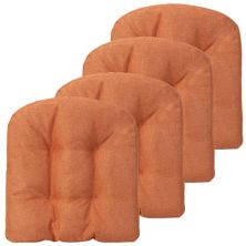 4 Pack U-shaped Chair Pads With Polyester Cover Slickblue