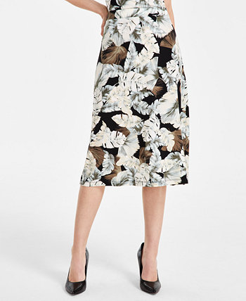 Women's Printed Flared Midi Skirt Kasper