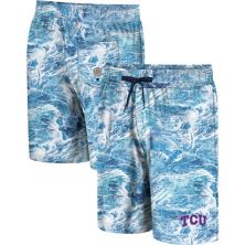 Men's Colosseum Blue TCU Horned Frogs Realtree Aspect Ohana Swim Shorts Colosseum