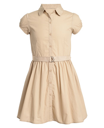 Платье-рубашка из поплина с поясом для больших девочек Nautica