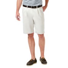 Мужские шорты прямого кроя со складками и однотонными складками Haggar® Cool 18® PRO HAGGAR