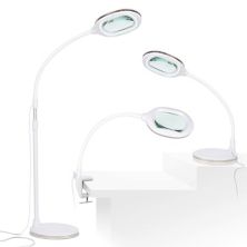 Brightech Lightview Pro 3 в 1 увеличивающая регулируемая напольная и настольная лампа, белый цвет Brightech
