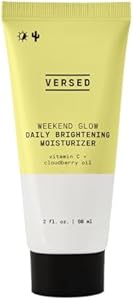 Versed Weekend Glow Daily Brightening Moisturizer - Vegan Lightweight Vitamin C Moisturizer with Cloudberry Seed Oil - Hydrating Face Moisturizer for Discoloration & Uneven Texture (2oz) Versed