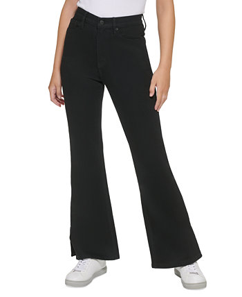 Женские расклешенные джинсы с высокой посадкой и разрезом на кромке Calvin Klein
