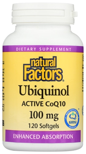 Ubiquinol Active CoQ10 - 100 мг - 120 мягких капсул - Natural Factors Natural Factors