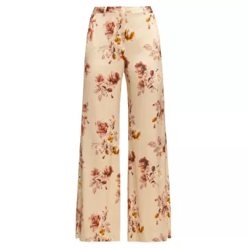 Широкие брюки с цветочным принтом Pilar L'AGENCE