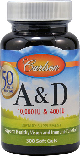 Carlson Витамины A и D — 300 мягких капсул Carlson
