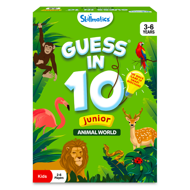 Skillmatics Card Game - Guess in 10 Junior Animal World, Quick Game of Smart Questions, Fun Learning, Gifts for Ages 3 to 6 Skillmatics