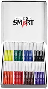 School Smart Conical and Fineline Watercolor Combo Marker Pack - Pack of 192 - 12 Each of 8 Assorted Colors - 086417 School Smart