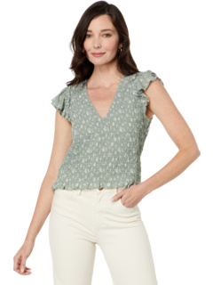 Heart Crinkle Poly Georgette Top Madewell