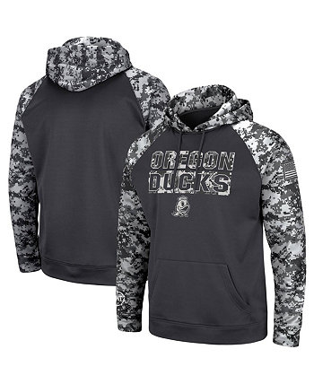Мужской темно-серый пуловер с капюшоном Oregon Ducks OHT в стиле милитари Digi Camo Big and Tall Colosseum