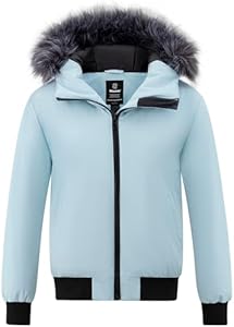 wantdo Women's Thicken Hooded Winter Coat Puffer Jacket Short Warm Parka with Hood Wantdo