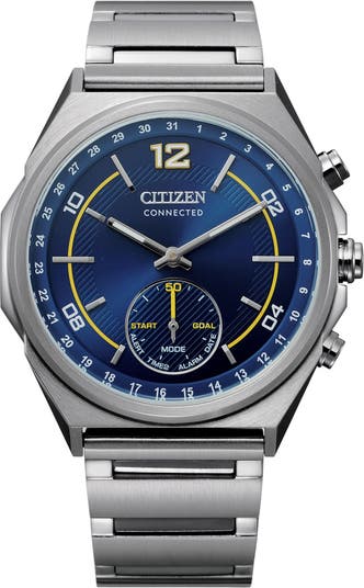 Часы с браслетом из нержавеющей стали для мужчин, 42 мм Citizen
