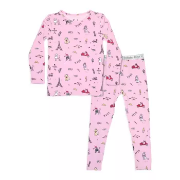 Baby Girl's, Little Girl's &amp; Girl's French Poodle Long-Sleeve Shirt &amp; Pants Pajama Set Bellabu Bear
