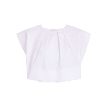 Francine Pleated Cropped Cotton Top Careste