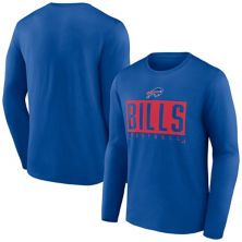 Men's Fanatics Branded Royal Buffalo Bills Big & Tall Wordmark Long Sleeve T-Shirt Unbranded