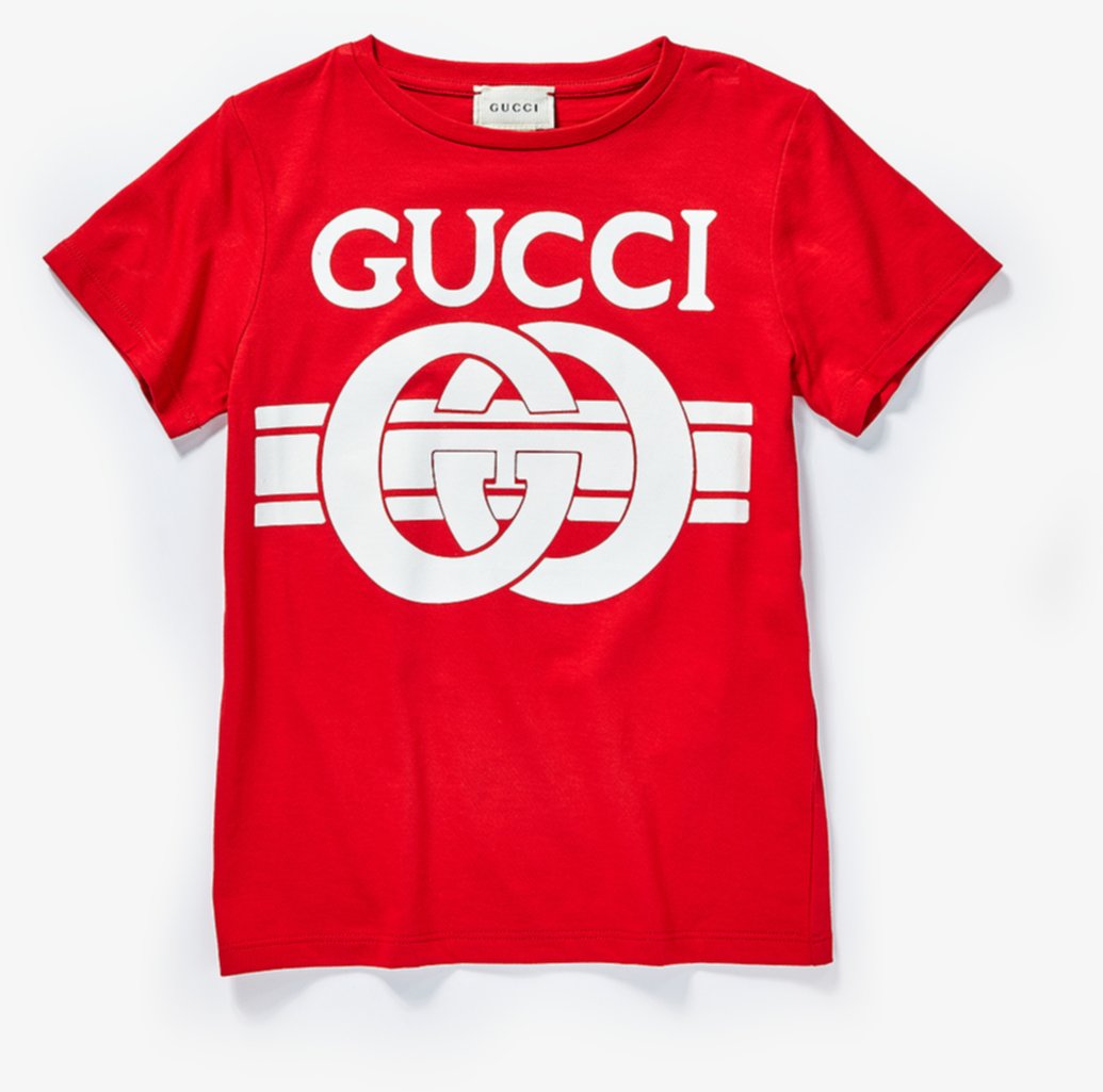 Футболка с графическим логотипом 547559XJAHV (Маленькие дети / Большие дети) Gucci Kids