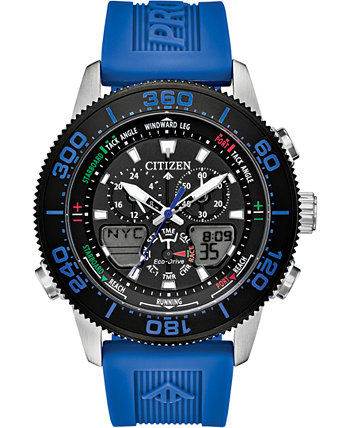 Эко-Драйв мужские Promaster Sailhawk Аналогово-цифровые синие часы с полиуретановым ремешком 44 мм Citizen
