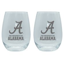 The Memory Company Alabama Crimson Tide 2-Pack 15oz. Stemless Wine Glass Set The Memory Company