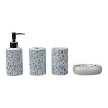 Домой Основы Модный набор керамических принадлежностей для ванны из 4 предметов Terrazzo HOME BASICS