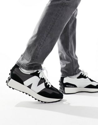  Черные кеды New Balance 327 с белыми деталями для мужчин, категория Lifestyle Sneakers New Balance