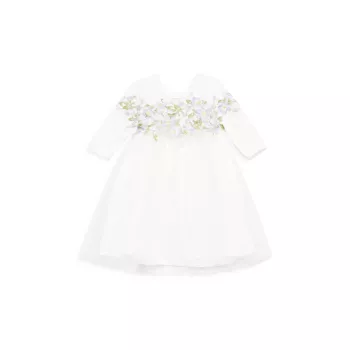 Тюлевое платье с цветочным принтом для маленьких девочек Macis Design