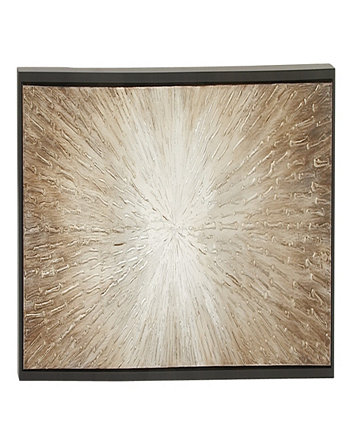 Настенное искусство в рамке радиальных звездных вспышек на холсте в черной рамке, 71 x 1 x 20 дюймов Rosemary Lane
