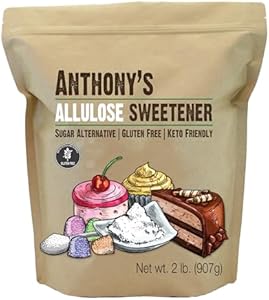 Anthony's Allulose Sweetener, 1 lb, Batch Tested Gluten Free, Keto Friendly Sugar Alternative, Zero Net Carb, Low Calorie Anthony's