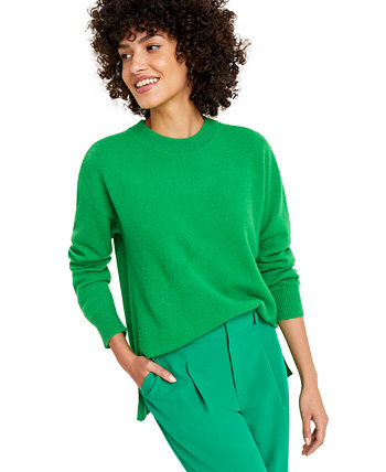 Женский свитер с круглым вырезом и заниженной кромкой из 100% кашемира, созданный для Macy's Charter Club