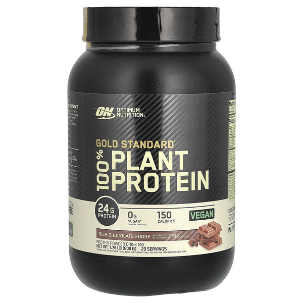 Gold Standard 100% Растительный Протеин, Насыщенный Шоколад - 800 г - Optimum Nutrition Optimum Nutrition