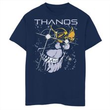 Boys Husky Marvel Thanos Smirking In The Stars Comic Graphic Tee Marvel