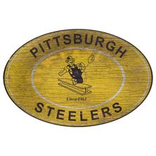 Овальный настенный знак «Питтсбург Стилерс Наследие» Fan Creations