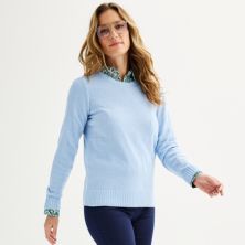 Женский пуловер с фактурной строчкой Croft & Barrow® Croft & Barrow