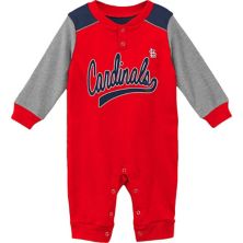 Красный / Серый с перьями свитер St. Louis Cardinals Scrimmage, красный / серый, с длинными рукавами для новорожденных и младенцев Outerstuff