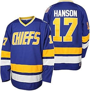 Men Hanson Brother 16 Jack 17 Steve 18 Jeff Charlestown Chiefs Stitched Movie Hockey Jerseys MESOSPERO