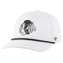 Men's '47 White Chicago Blackhawks Rope Hitch Adjustable Hat Unbranded