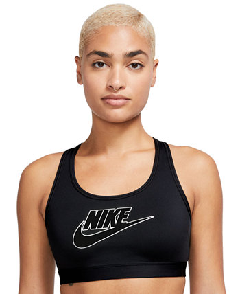 Женский спортивный бюстгальтер с мягкой подкладкой средней поддержки и логотипом Swoosh Nike