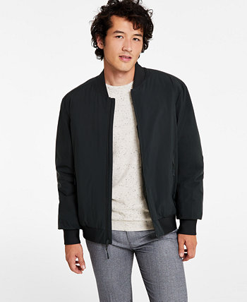 Мужская эластичная куртка-бомбер на молнии спереди DKNY