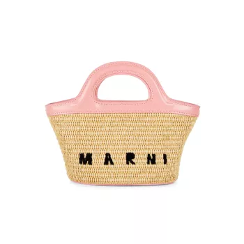 Плетеная сумка-тоут с логотипом MARNI