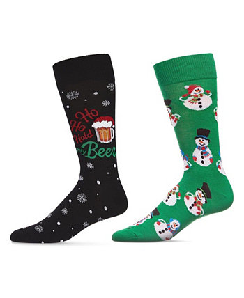Оригинальная пара мужских рождественских праздничных носков, 2 шт. MEMOI